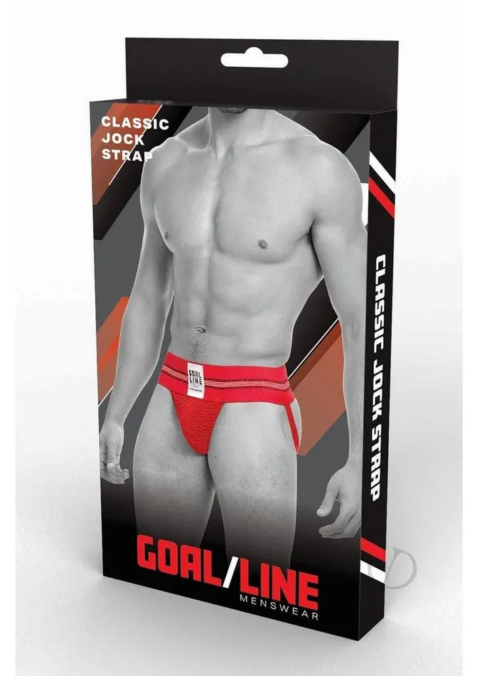 Goal Line Vibrators Goal Line Class Jockstrap Lxl Red