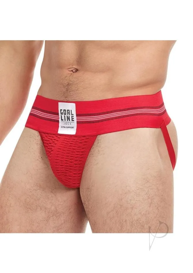 Goal Line Vibrators Goal Line Class Jockstrap Lxl Red