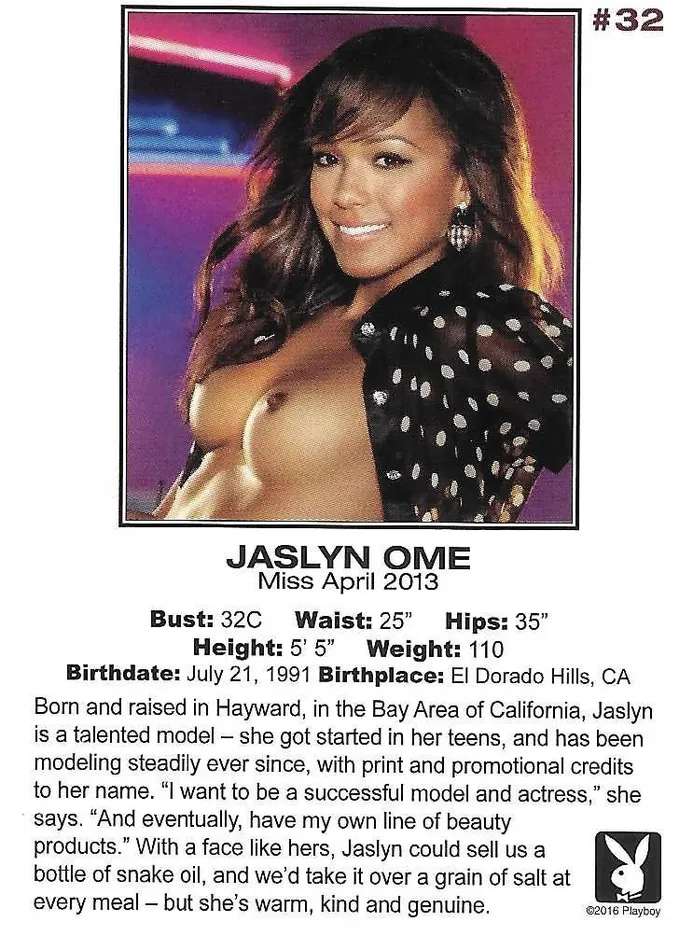 Greenthunderbirds Cards Vibrators Playboy Centerfold Collector Cards 2011 Thru 2016 32 Jaslyn Ome