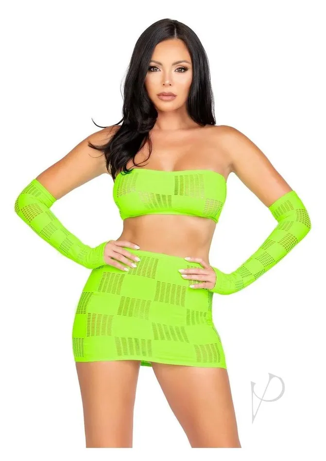 Leg Avenue Vibrators Checkerboard Bandeau Skirt Warmer Os Grn Leg Avenue Vibrators Checkerboard Bandeau Skirt Warmer Os Grn