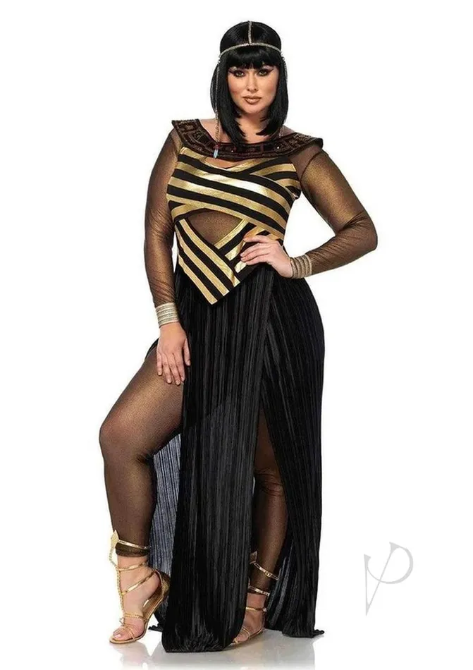 Leg Avenue Vibrators Nile Queen Dress 3pc 1x2x Blkgld Leg Avenue Vibrators Nile Queen Dress 3pc 1x2x Blkgld