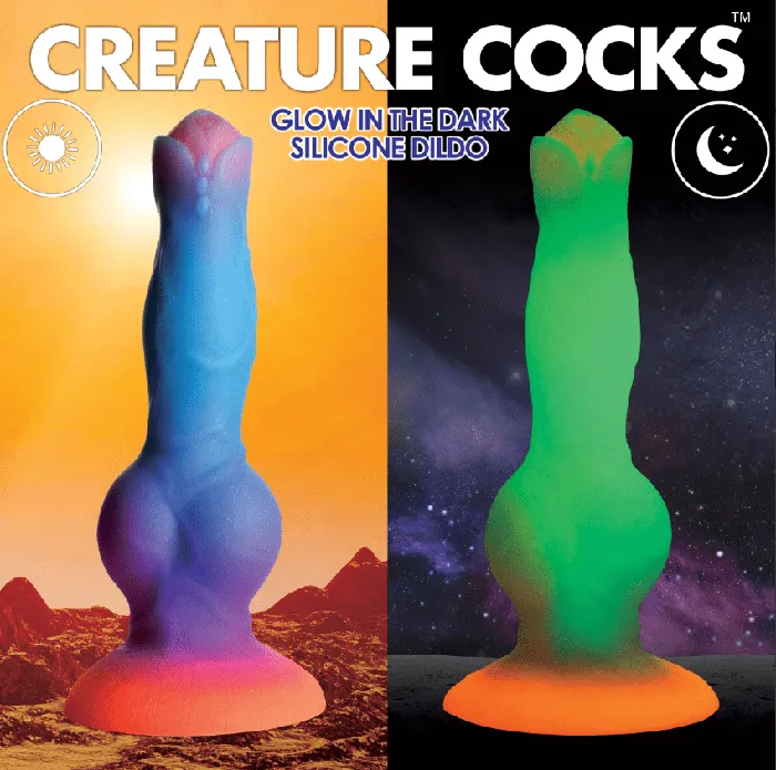 Creature Cocks Dildos Creature Cocks Space Cock GlowinDark Silicone Alien Dildo