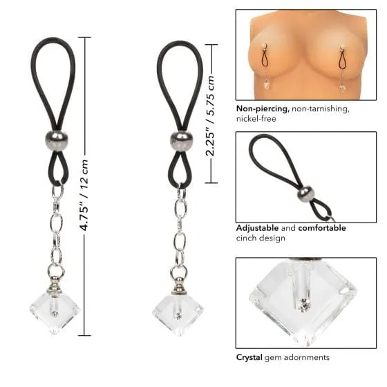 Female Sex Toys Calexotics NonPiercing Nipple Jewelry Crystal Teardrop CALEXOTICS