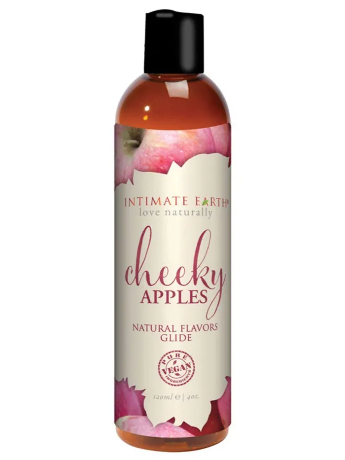 Intimate Earth Sexual Health Wellbeing INTIMATE EARTH Cheeky Apples Natural Flavours WATERBASED FLAVOURED LUBRICANT
