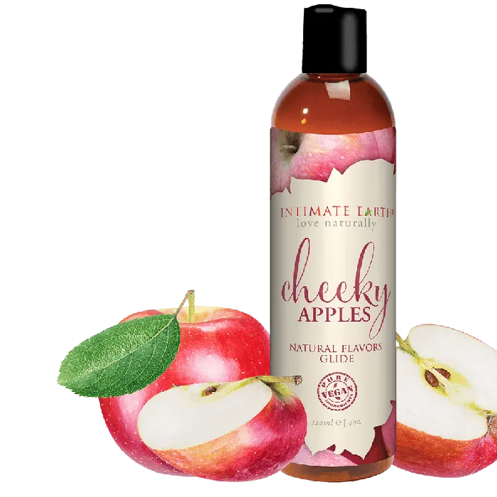 Intimate Earth Sexual Health Wellbeing INTIMATE EARTH Cheeky Apples Natural Flavours WATERBASED FLAVOURED LUBRICANT