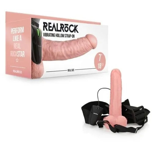 RealRock Vibrating Strapon with Balls 7 Metro Female Sex Toys