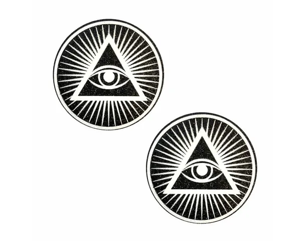 Third Eye Black Glitter Nipple Cover Pasties Neva Nude Anal