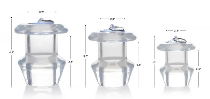 Anal Master Series Ass Bung Clear Hollow Anal Dilator with Plug