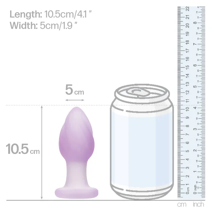 California Exotics Male Sex Toys Lavender Haze Ridge Probe Vibrating Liquid Silicone Butt Plug