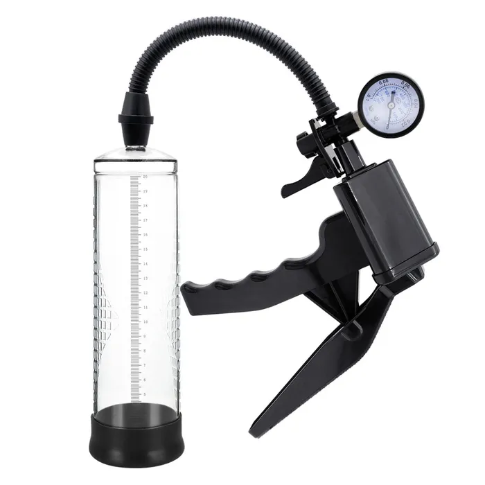 Leto Male Sex Toys Passion Pump PistolGrip Penis Pump With Pressure Gauge