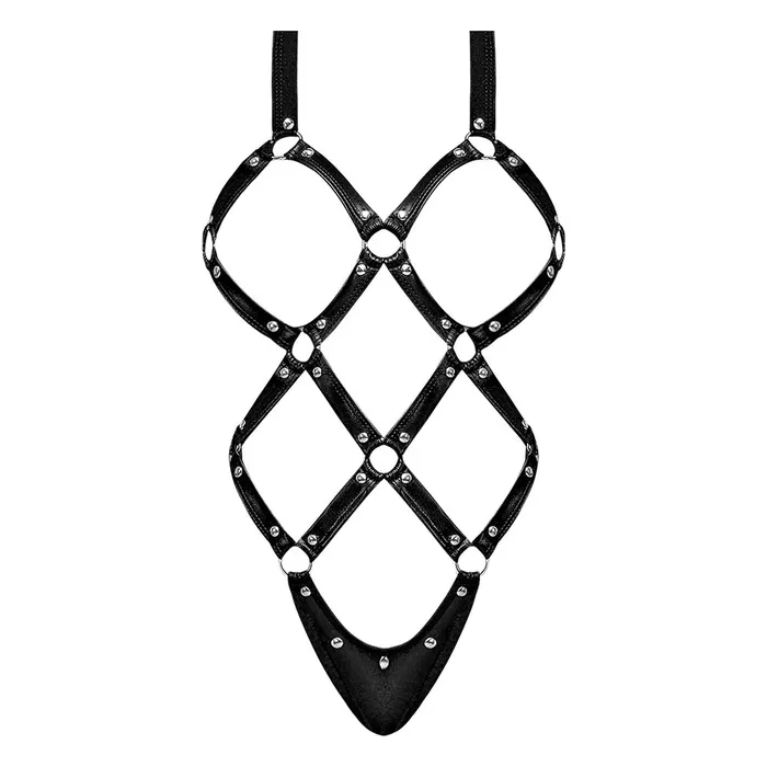 Magic Silk Male Sex Toys Lust Fetish Contessa Cupless Wet Look Cage Strap Teddy