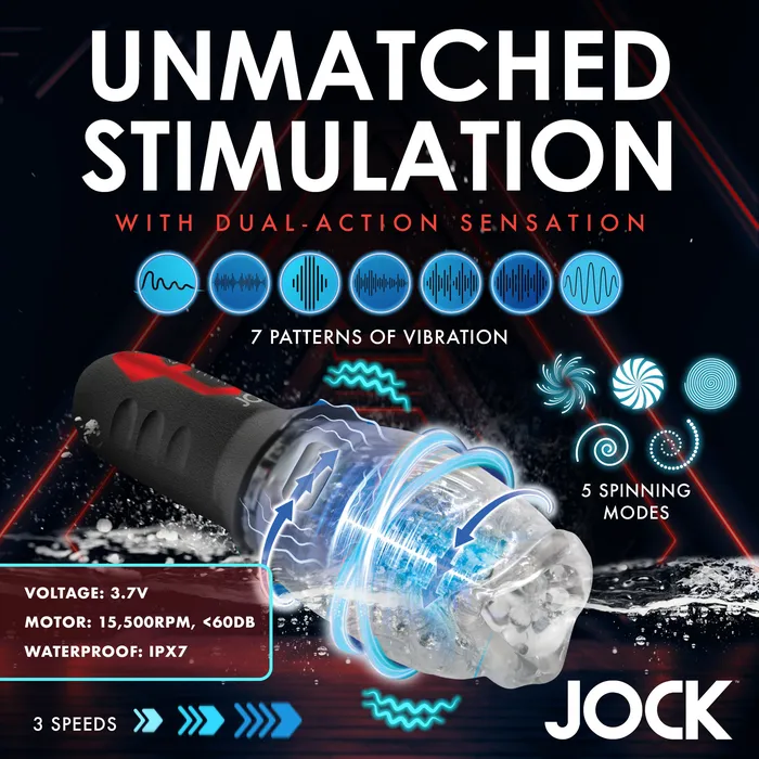 Male Sex Toys Jock Spinning and Vibrating Masturbator
