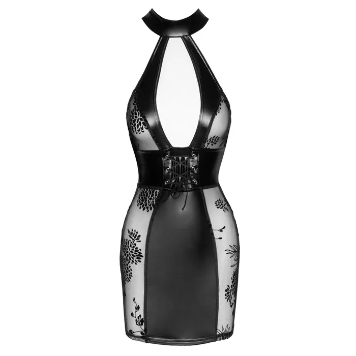 Noir Handmade Noir Handmade Powerwetlook Tulle Keyhole Halter Corset Dress Vibrators