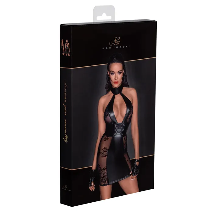 Noir Handmade Noir Handmade Powerwetlook Tulle Keyhole Halter Corset Dress Vibrators