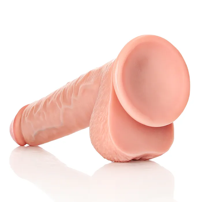 Shots Media Female Sex Toys RealRock 11 Straight Realistic Dildo With Balls Suction Cup