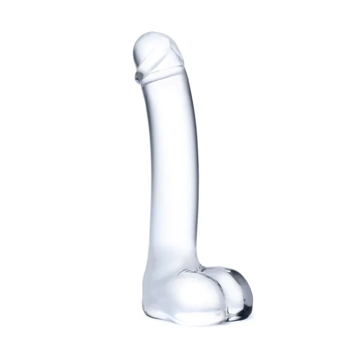 7 Inch Realistic Curved Glass GSpot Dildo Clear Electric Novelties Dildos