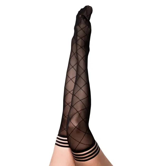 Anal Kixies Inc Kixies Anna Large Diamond ThighHigh Black Size A