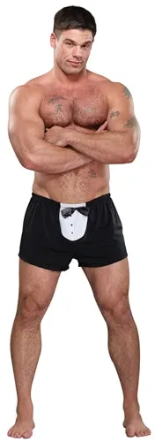 Bodystockings Playsuits Male Power Tuxedo Boxer One Size Black