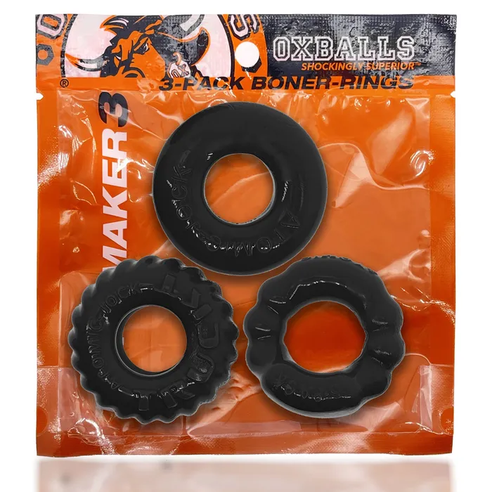 Bonemaker 3Pack Boner Rings Clear Oxballs Anal Bonemaker 3Pack Boner Rings Clear Oxballs Anal