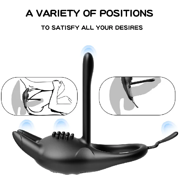 Couples Domlust Vibrating Cock Ring Penis Massager Clitoral Stimulator Rabbit Clit Clamps Couple Sex Toys