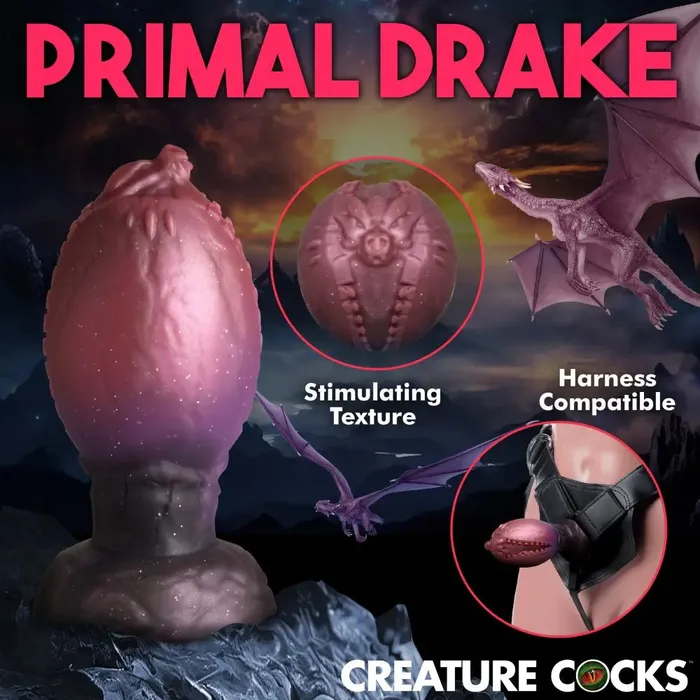 Creature Cocks Female Sex Toys Dragon Hatch Silicone Egg XL
