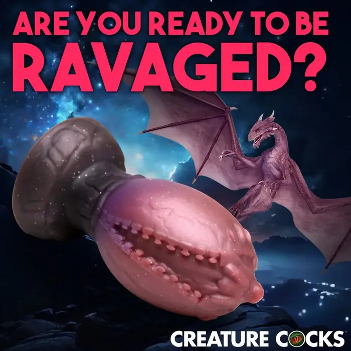 Creature Cocks Female Sex Toys Dragon Hatch Silicone Egg XL
