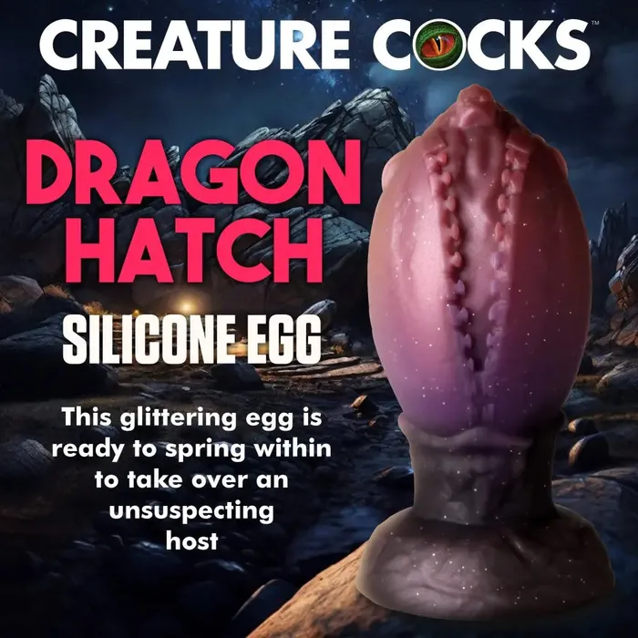 Creature Cocks Female Sex Toys Dragon Hatch Silicone Egg XL