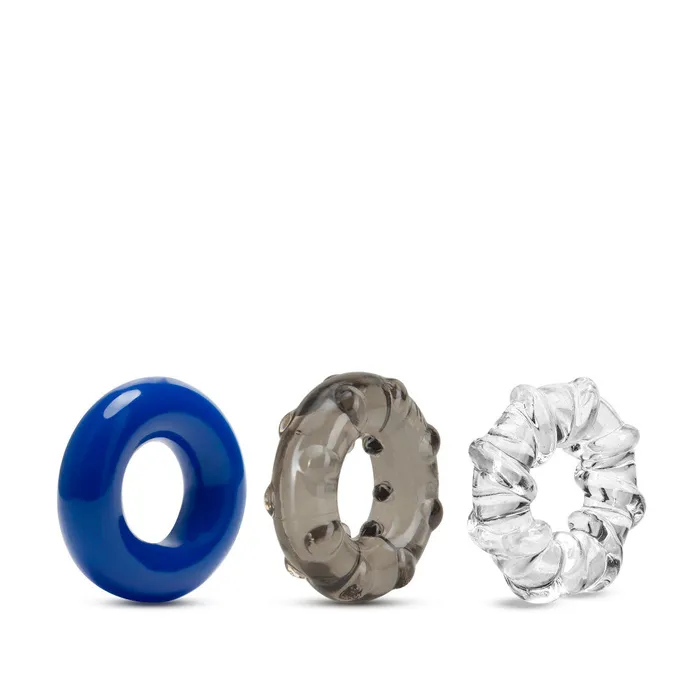 Dildos Blush Novelties Stay Hard Triple Stretch 3 Pack Cock Rings