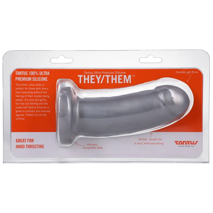 Dildos Tantus TheyThem Super Soft Silicone Dildo Silver