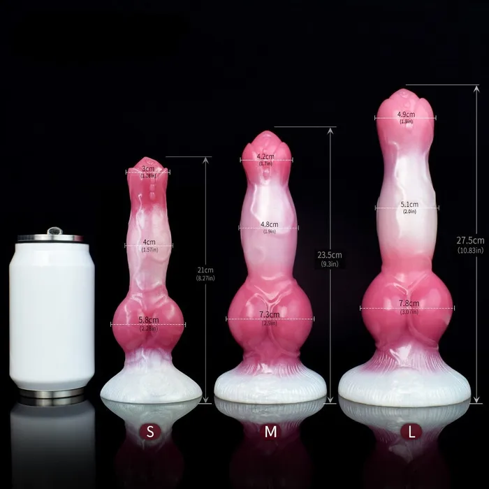 DirtyToyz Erebus Lifelike Canine Dog Dildo with Knot in 3 Sizes Rosy Color Female Sex Toys DirtyToyz Erebus Lifelike Canine Dog Dildo with Knot in 3 Sizes Rosy Color Female Sex Toys
