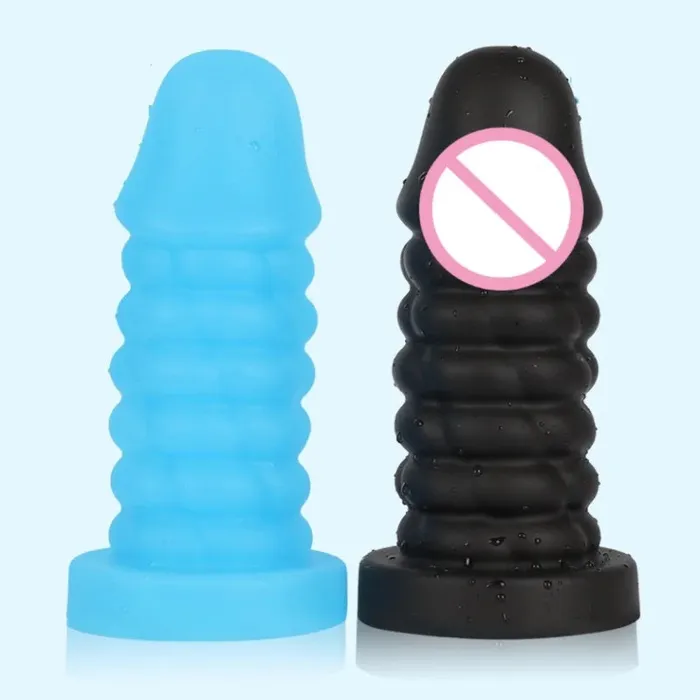 Domlust Anal Sprial Bullet Anal Dildo Butt Plug Silicone Vagina Prostate Massage Sex Toys for Women Men