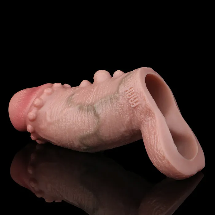 Domlust Female Sex Toys Spiked Lifelike Penis Sleeve Extender Flesh Realistic Dildo Cocksleeve Sex Toys for Men Domlust Female Sex Toys Spiked Lifelike Penis Sleeve Extender Flesh Realistic Dildo Cocksleeve Sex Toys for Men