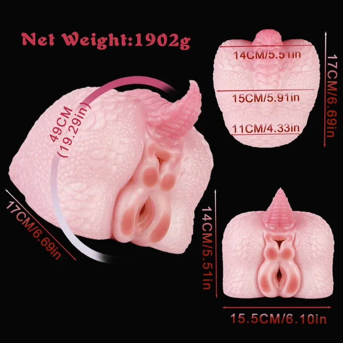 Domlust Male Sex Toys Bad Dragon Pussy Pocket Torso Buttocks Masturbator Realistic Animal Butt Replica Sex Toys for Men