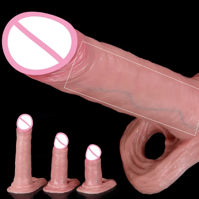 Domlust Male Sex Toys Realistic Cock Sleeve Mals Sex Toys Lifelike Large Big Girth Silicone Penis Enlarger