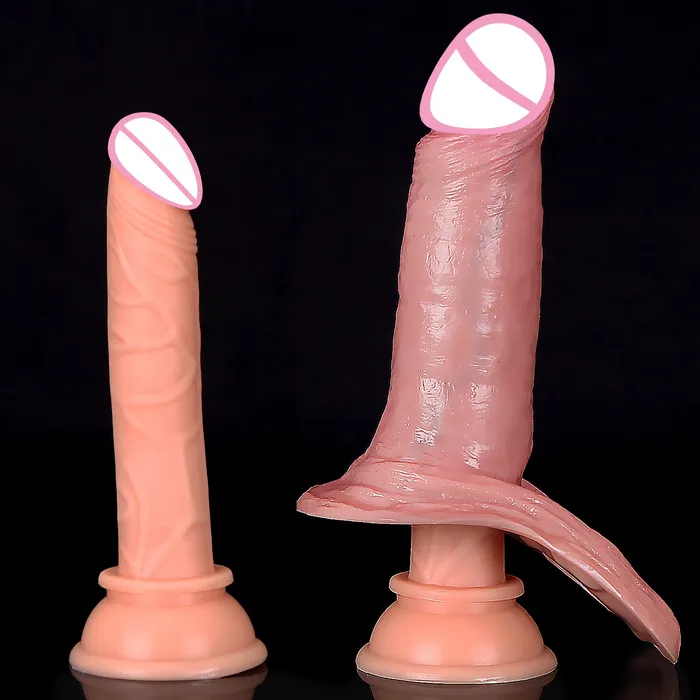 Domlust Male Sex Toys Realistic Cock Sleeve Mals Sex Toys Lifelike Large Big Girth Silicone Penis Enlarger
