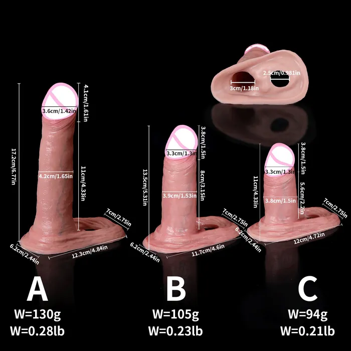 Domlust Male Sex Toys Realistic Cock Sleeve Mals Sex Toys Lifelike Large Big Girth Silicone Penis Enlarger