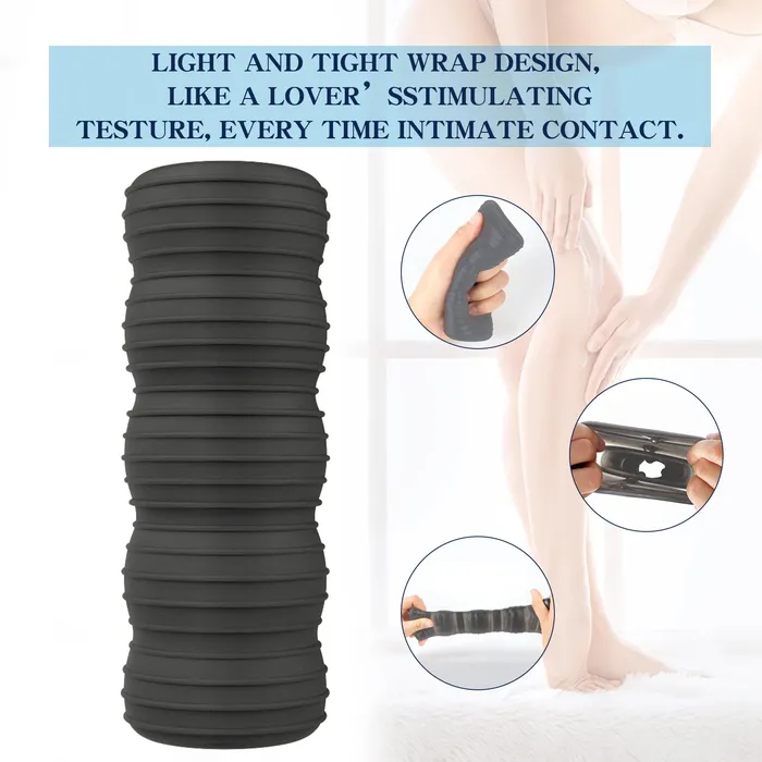 Domlust Male Sex Toys Silicone Pocket Pussy Male Masturbator Strechy Realistic Vagina Penis Massager