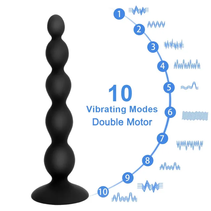 Domlust Remote Control Anal Beads Vibrating Butt Plug Prostate Massager Anal