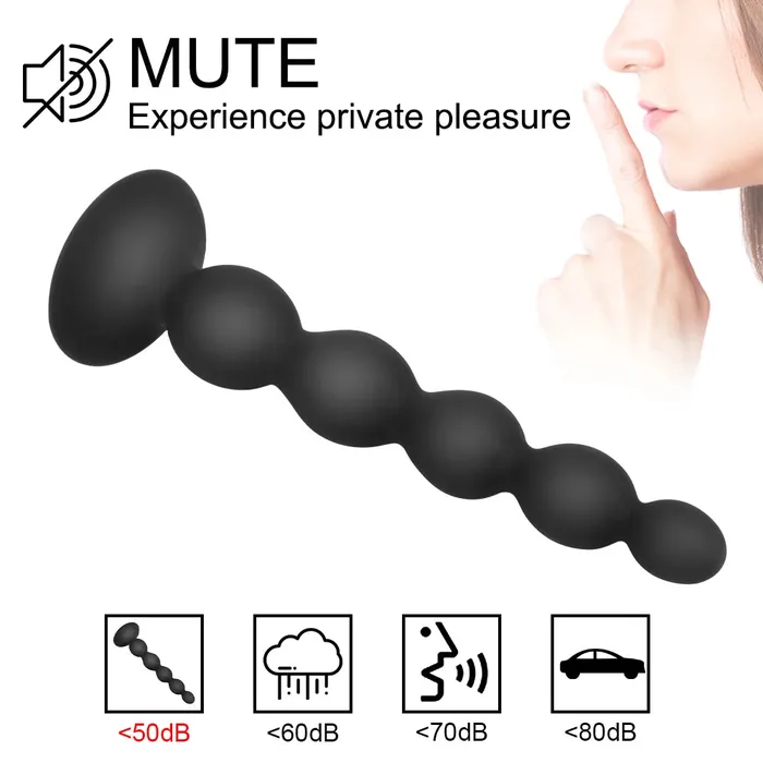 Domlust Remote Control Anal Beads Vibrating Butt Plug Prostate Massager Anal