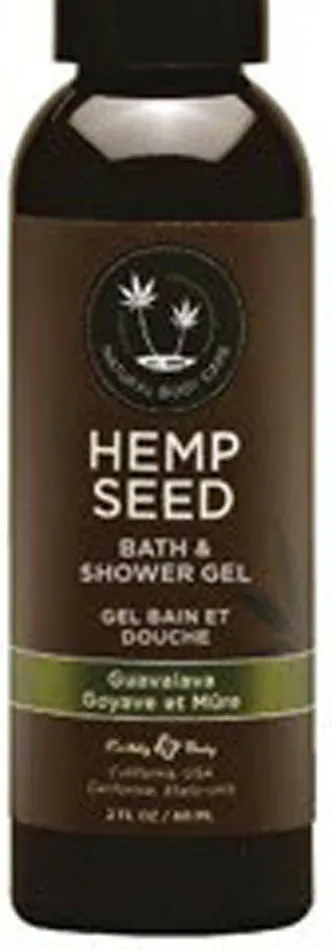 Earthly Body Enhancers Hemp Seed Bath and Shower Gel Guavalava 2 Fl Oz 60ml