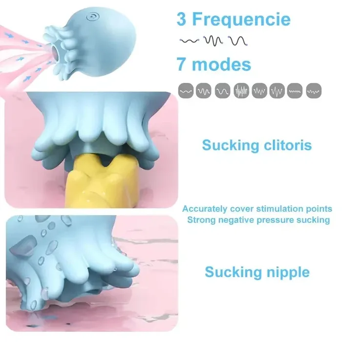 Female Sex Toys Domlust Jellyfish Clit Sucking Stimulator Nipple Clitoral Vibrator Female Sex Toys