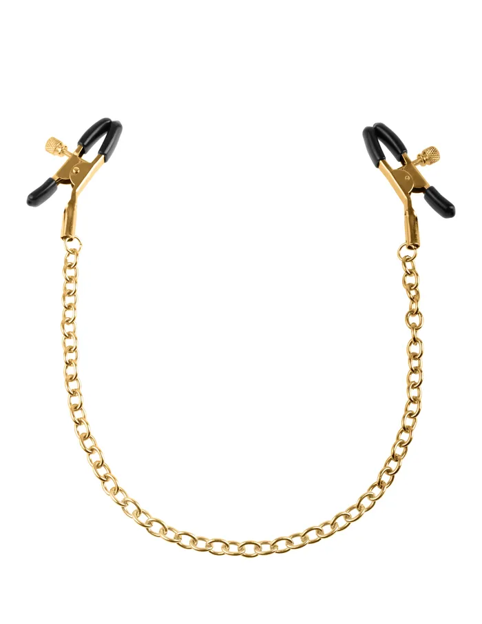 Female Sex Toys Pipedream Fetish Fantasy Gold Chain Nipple Clamps Gold