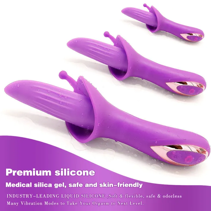 Female Sex Toys Tongue Licking Clit Stimulator G Spot Clitoral Anal Vibrator Domlust