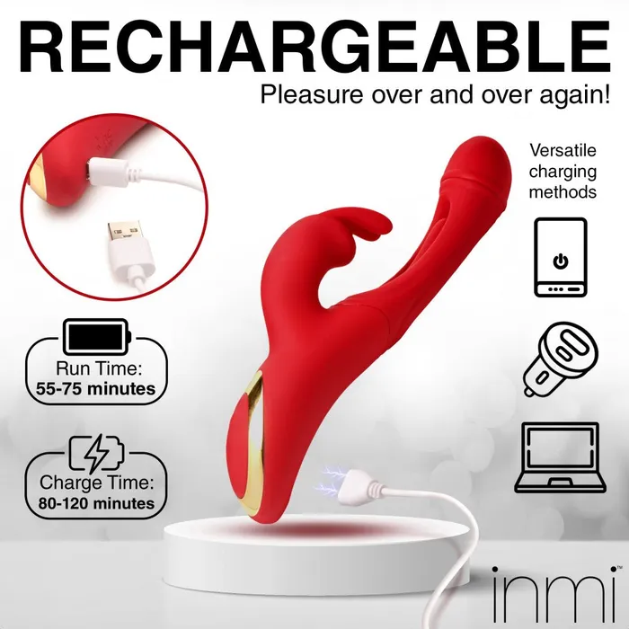 Female Sex Toys XR Brands Flicking Silicone Rabbit Vibrator
