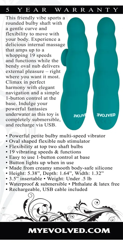GSpot Perfection Teal Evolved Novelties Vibrators