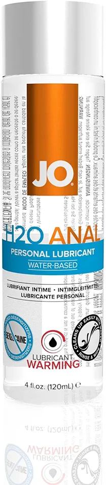 JO Lubricants Anal JO H2O Anal Warming Lubricant 4 floz 120 mL