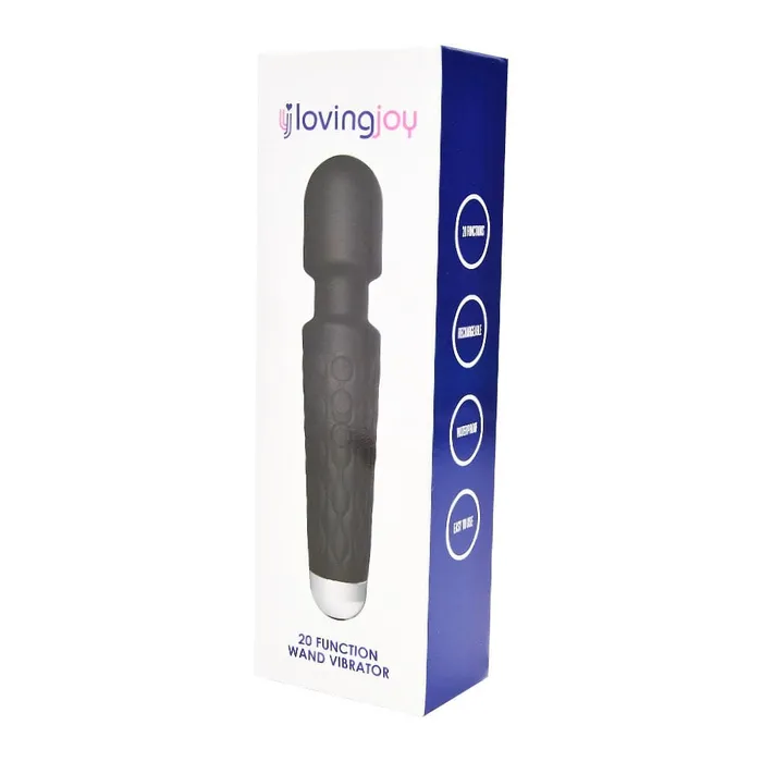 Loving Joy 20 Function Wand Vibrator Black Loving Joy Vibrators Loving Joy 20 Function Wand Vibrator Black Loving Joy Vibrators