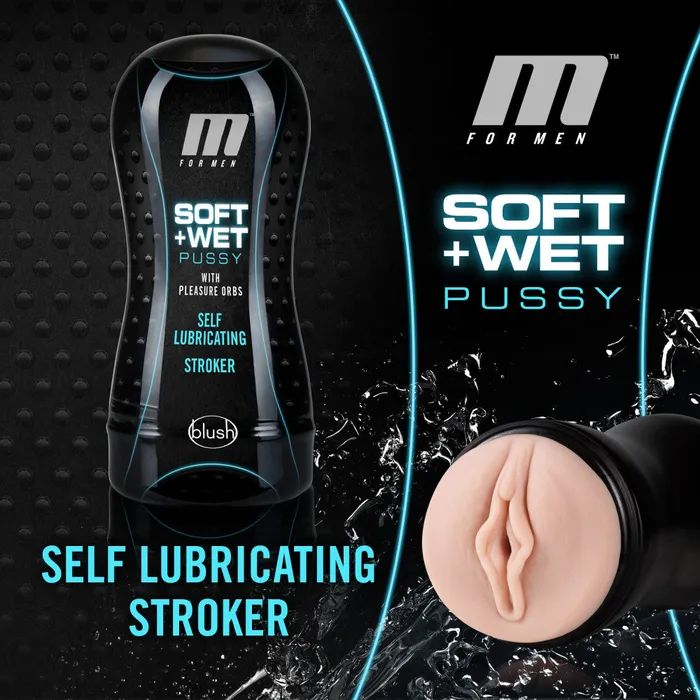 M for Men Soft and Wet Pussy With Pleasure Orbs Self Lubricating Stroker Cup Vanilla Blush Novelties Male Sex Toys M for Men Soft and Wet Pussy With Pleasure Orbs Self Lubricating Stroker Cup Vanilla Blush Novelties Male Sex Toys