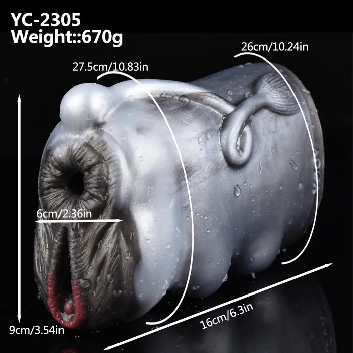 Male Sex Toys Domlust Cow Pocket Pussy Male Masturbator Realistic Animal Vagina Dual Penis Massage Sex Toy for Men