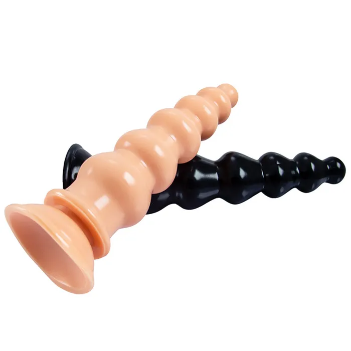 Male Sex Toys Domlust Giant Anal Beads Silicone Dildos Soft Huge Dildo Butt Plug with Big Suction Cup